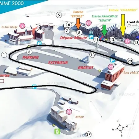 Aime 2000 - 3/4 Pers - Entree Fleche - Plagne Aime 2000 - F21a2 Mae-8384 *